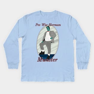 Pee Wee Herman Munster Kids Long Sleeve T-Shirt